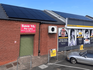 Solar Panels on a UK shop roof