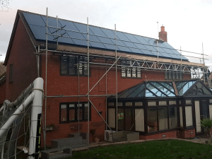 Solar Panels on a UK house roof
